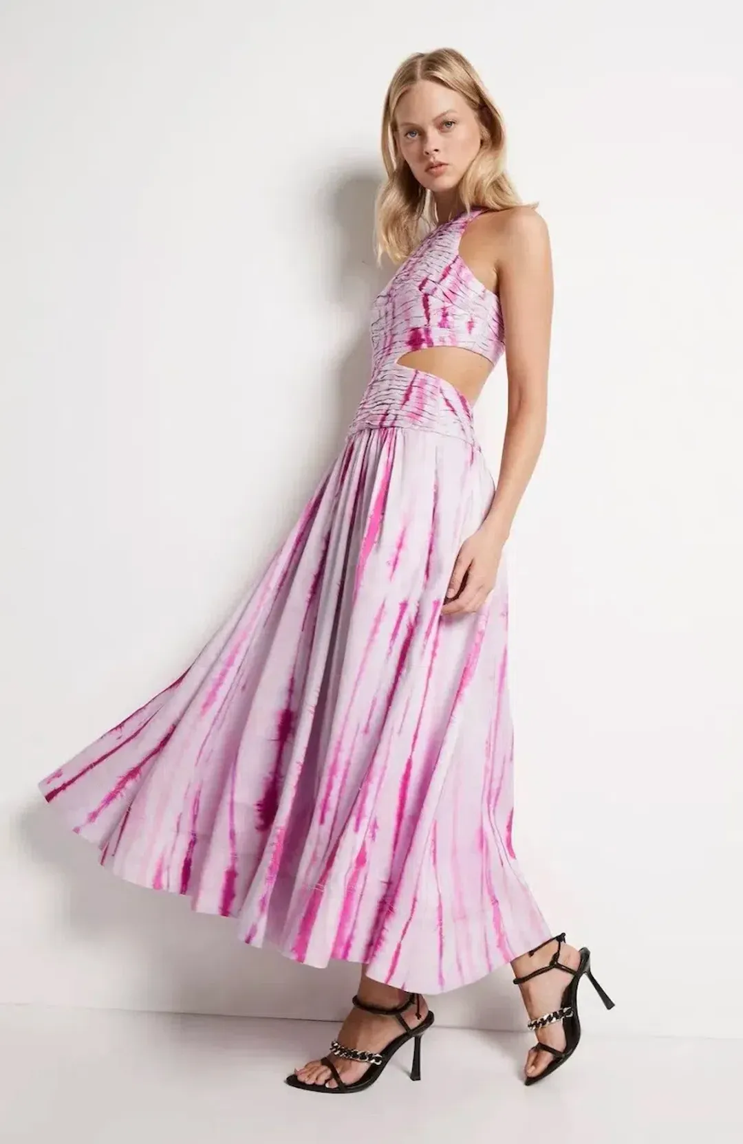 Aje Introspect Ripple Cut Out Midi Dress Size AU 8 / S for rent on The Volte - main image