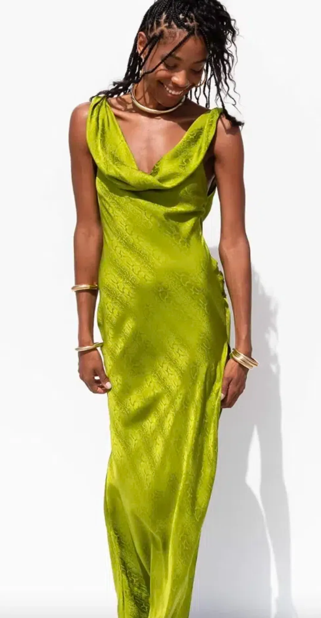 Rat & Boa Navarra Dress Lime Green Size AU 8  for rent on The Volte - main image