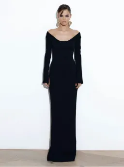 Effie Kats Vale Gown Black Size 8 for rent on The Volte - image 1