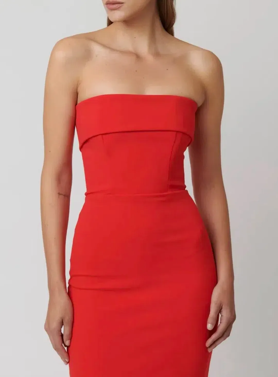 Effie Kats Monroe Gown Cherry Red Size 8 for rent on The Volte - main image