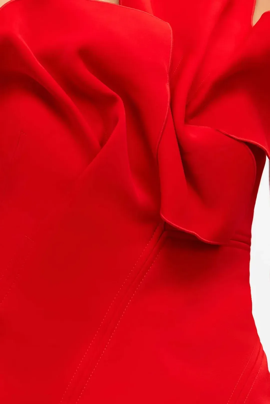Acler Esher Dress; cherry red; size 8 for rent on The Volte - main image
