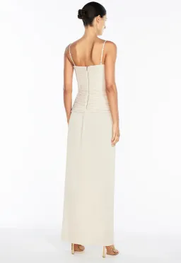 MANNING CARTELL DOUBLE TIME PLEAT STRAPLESS MAXI DRESS in WHITE AU 8 | Engagement party, Bridesmaid Dress  for rent on The Volte - image 8