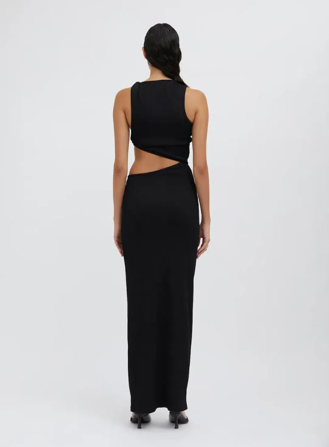 Christopher Esber Stone Scythe Tank Dress Black Size 8 for rent on The Volte - main image