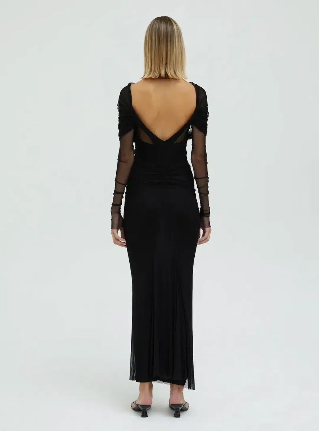 Christopher Esber Veiled Dress Black Size 8 for rent on The Volte - main image