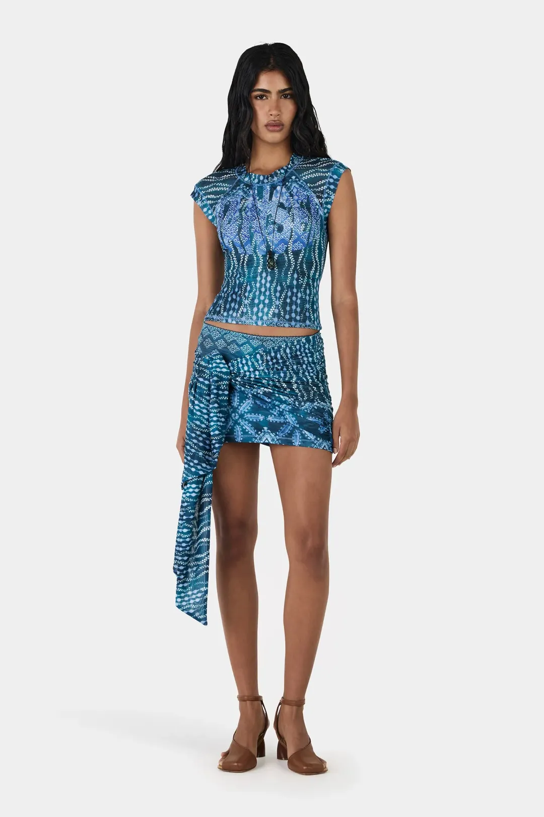 HANSEN + GRETEL Jolie Baby Tee Aqua Drift Blue S for rent on The Volte - main image