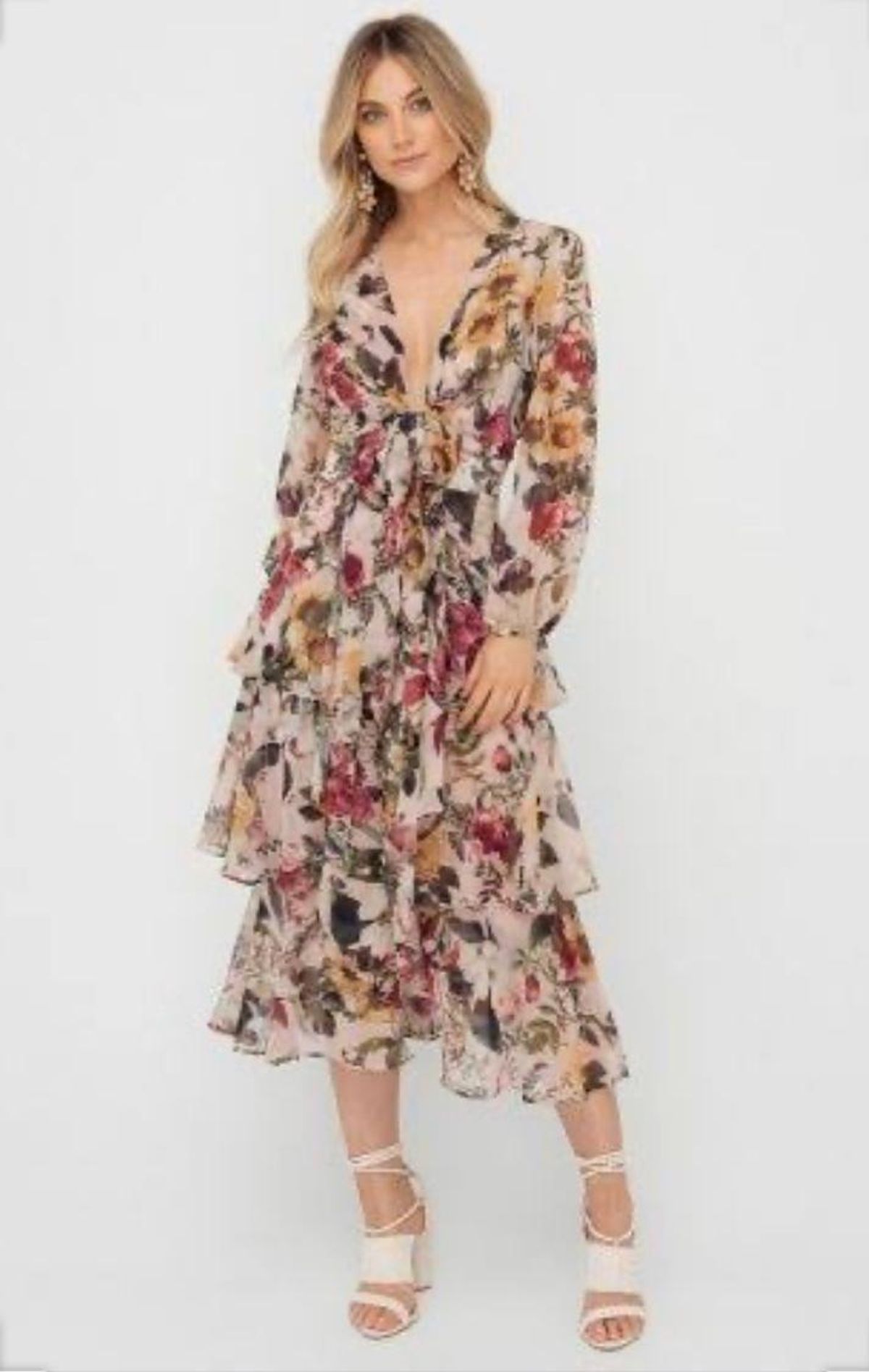 Sheike floral tier dress for rent on The Volte - main image