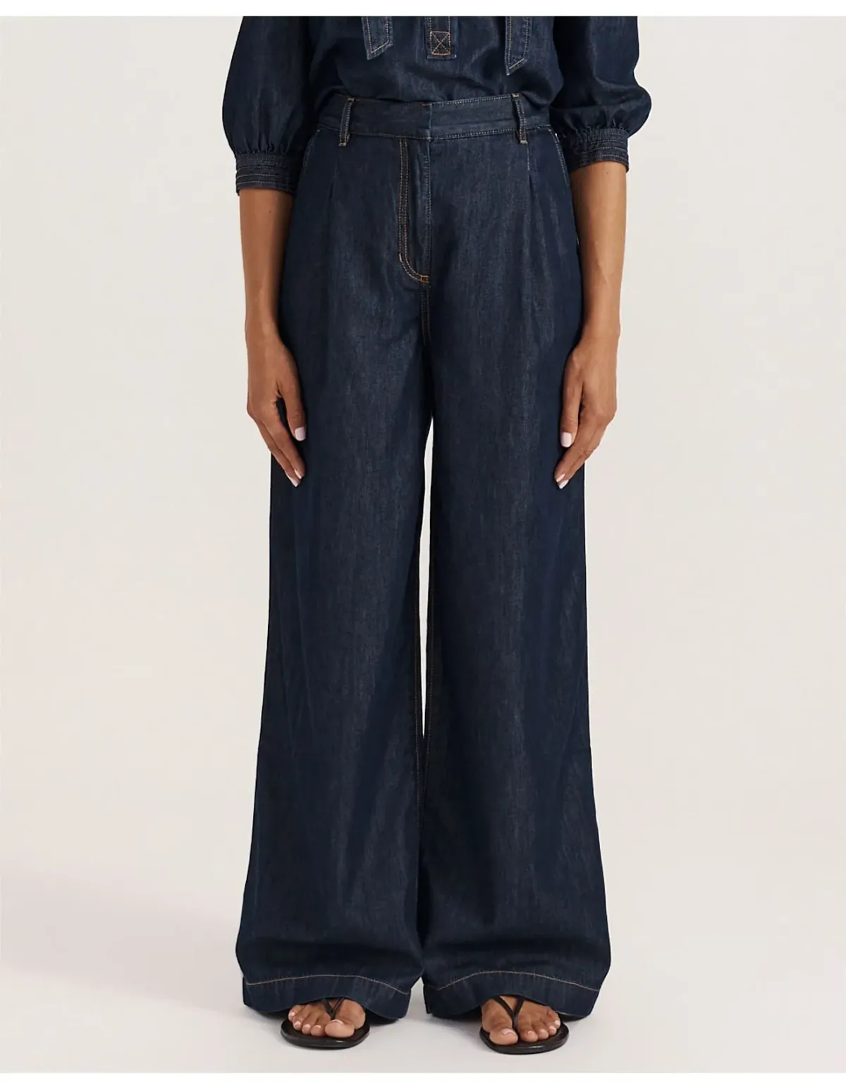Saba Bridie Wide Leg Trouser Black Size 6 for rent on The Volte - main image