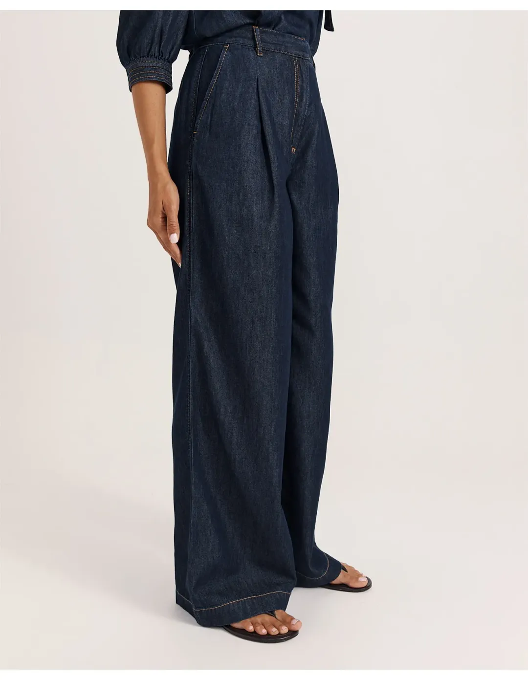 Saba Bridie Wide Leg Trouser Black Size 6 for rent on The Volte - main image