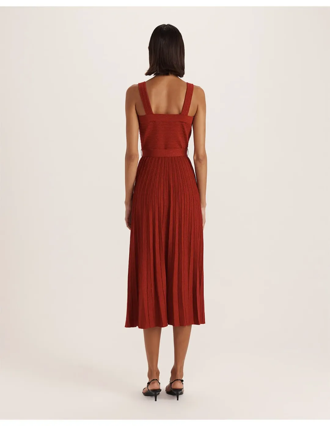 Saba Mariya Sparkling Knit Dress Red Size 6 for rent on The Volte - main image