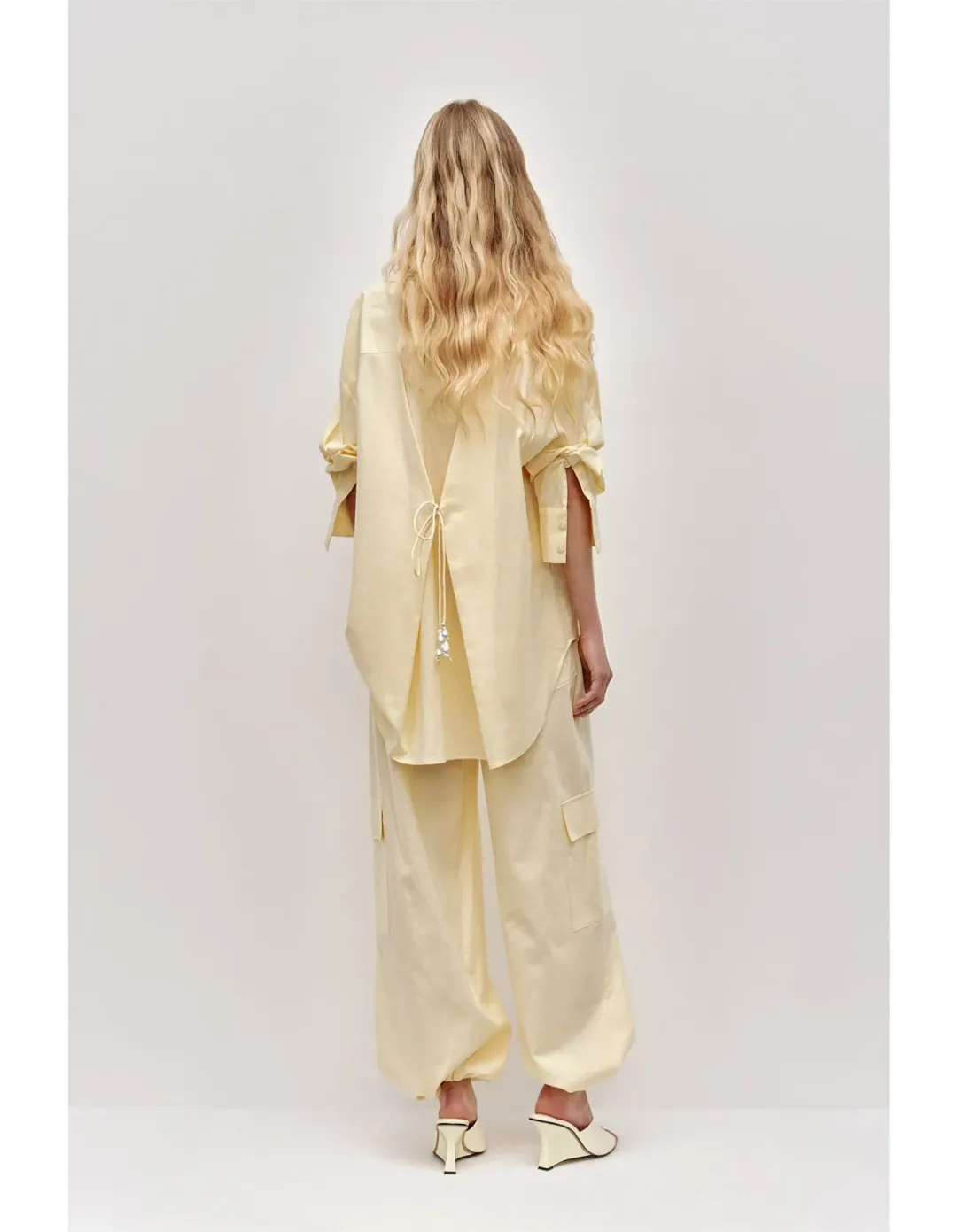 AJE STUDIO Dessie Relaxed Cargo Pant Size 6 Beige for rent on The Volte - main image