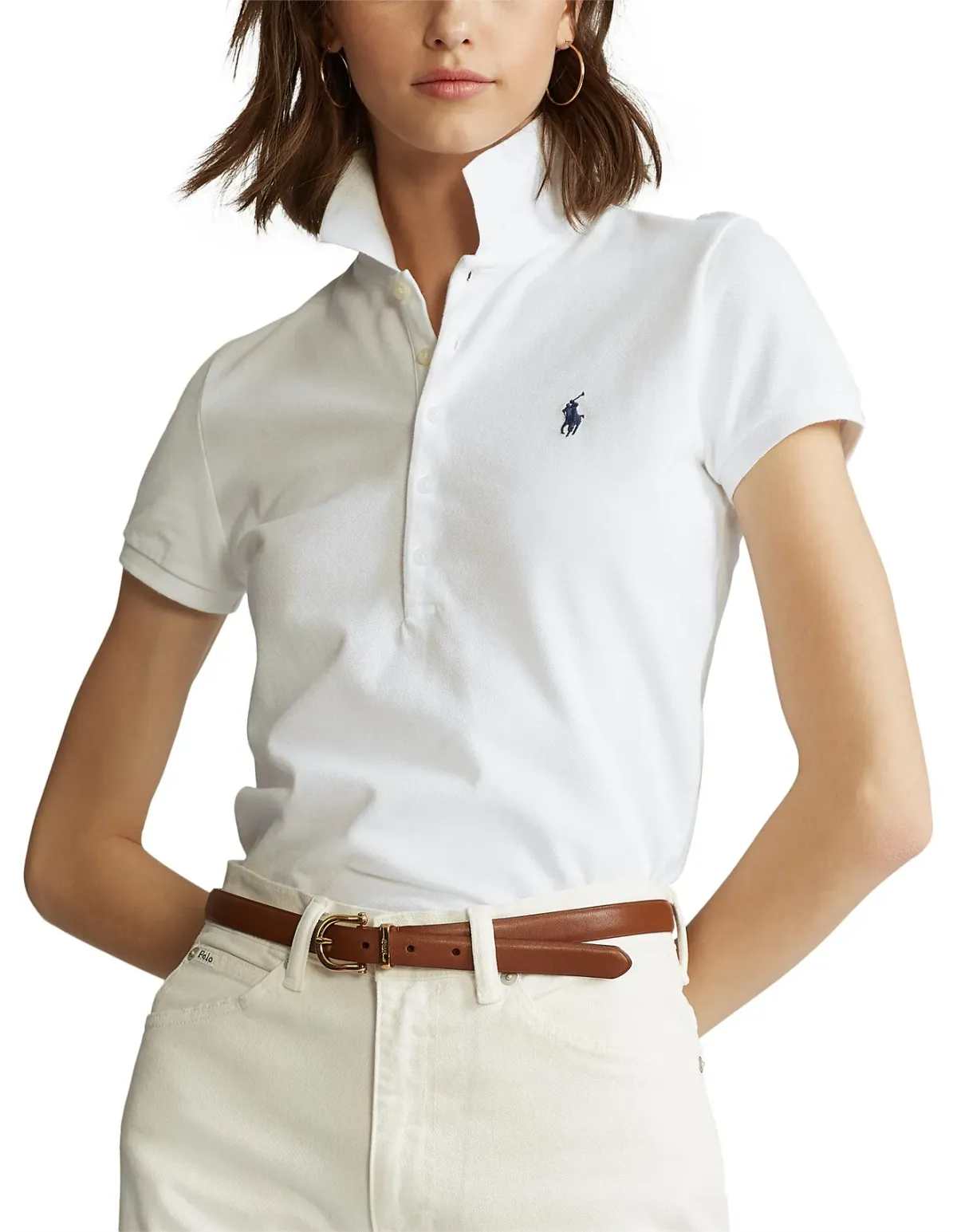 Polo Ralph Lauren Slim Fit Stretch Polo Shirt Indigo Blue Size 8 for rent on The Volte - main image