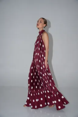 Lidee Libertie Gown Polka Wine Size 6 for rent on The Volte - image 4