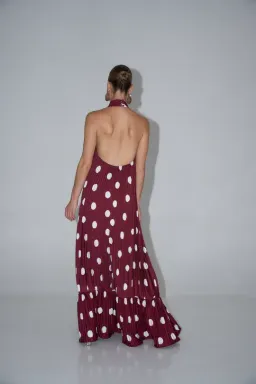 Lidee Libertie Gown Polka Wine Size 6 for rent on The Volte - image 3