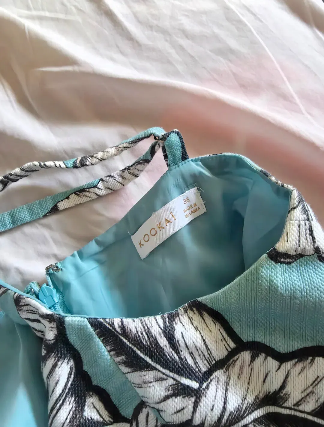 Kookai teal leaf playsuit size 36 for rent on The Volte - main image