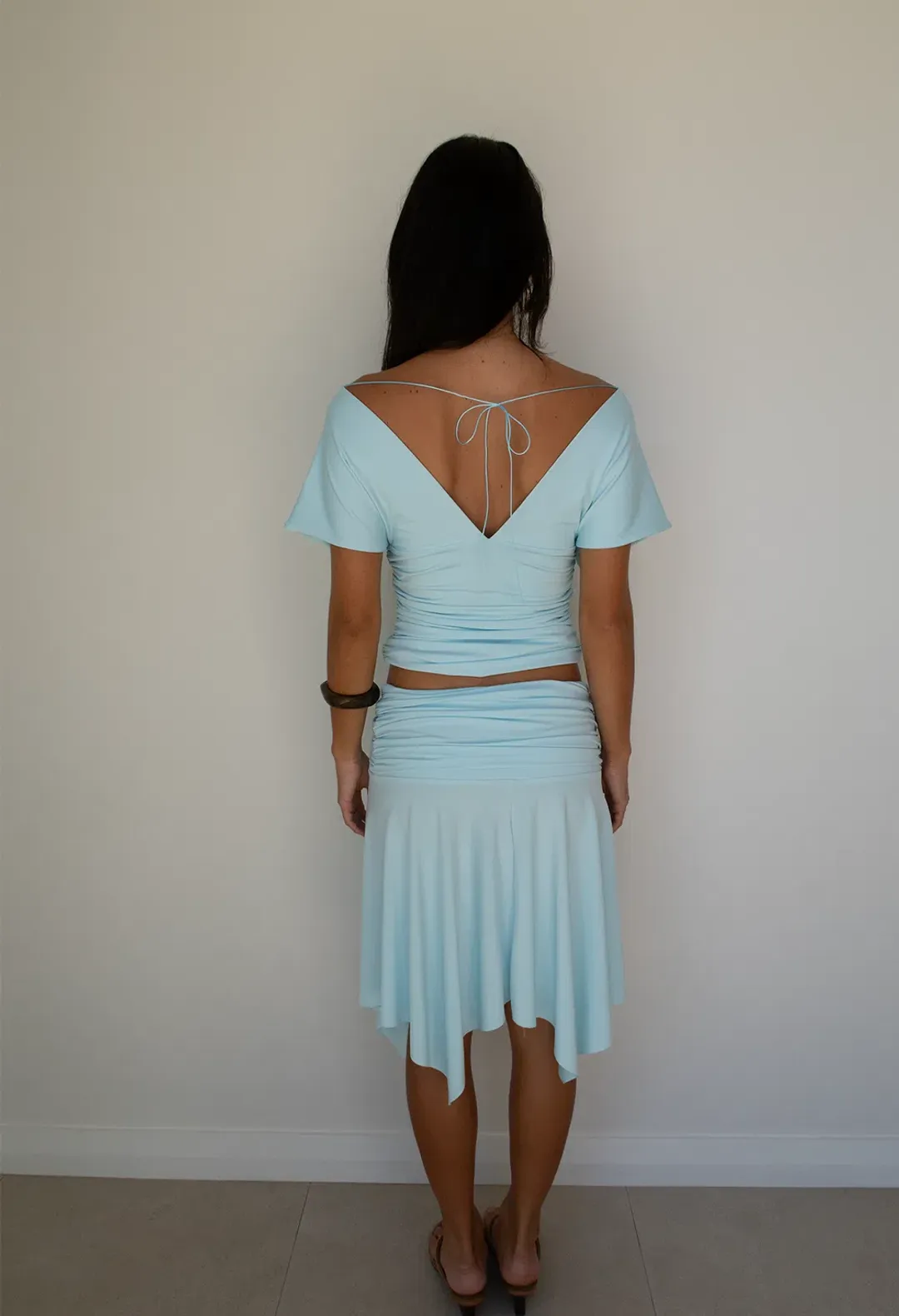 Hntr the Label Andi Set Top and Skirt Set in Aqua Blue Size XS / AU 6 for rent on The Volte - main image