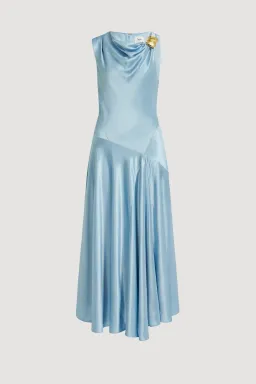 AJE Siren Midi Dress Blue Bell Size 6 for rent on The Volte - image 1