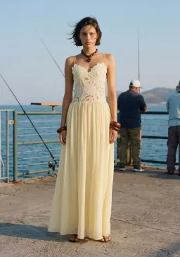 Hansen & Gretel Stephanie Maxi Dress in Butter Yellow Size 6 for rent on The Volte - image 1
