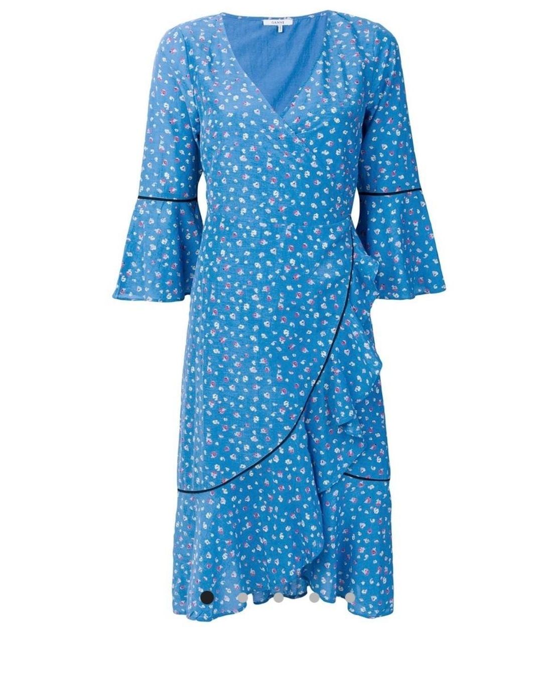 Ganni Beacon Wrap Dress for rent on The Volte - main image