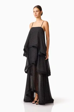 Elliatt Moss Tiered Embellished Gown Size XS for rent on The Volte - image 1
