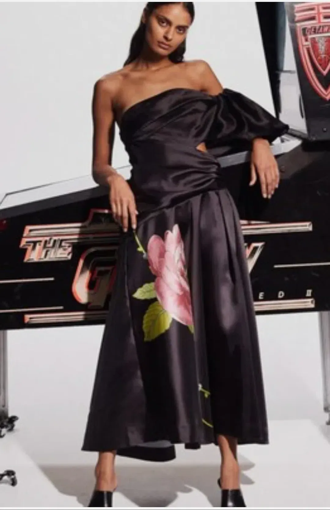 Alemais Regent Noir Gown Black / Multi Size 12 for rent on The Volte - main image
