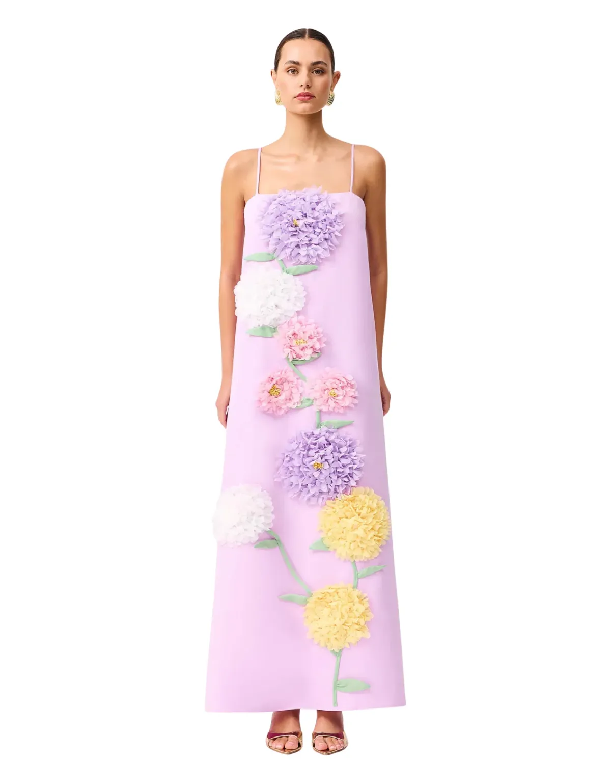 Elliatt Buttercup Embroidered Maxi Dress Purple Size M for rent on The Volte - main image