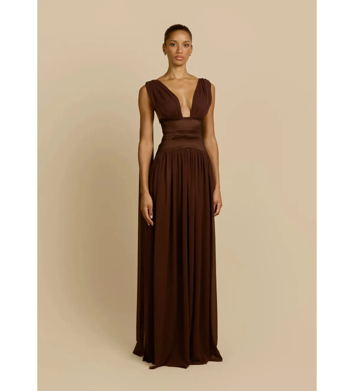 Arcina Ori Ramona Dress in Cacoa Size AU8 for rent on The Volte - main image