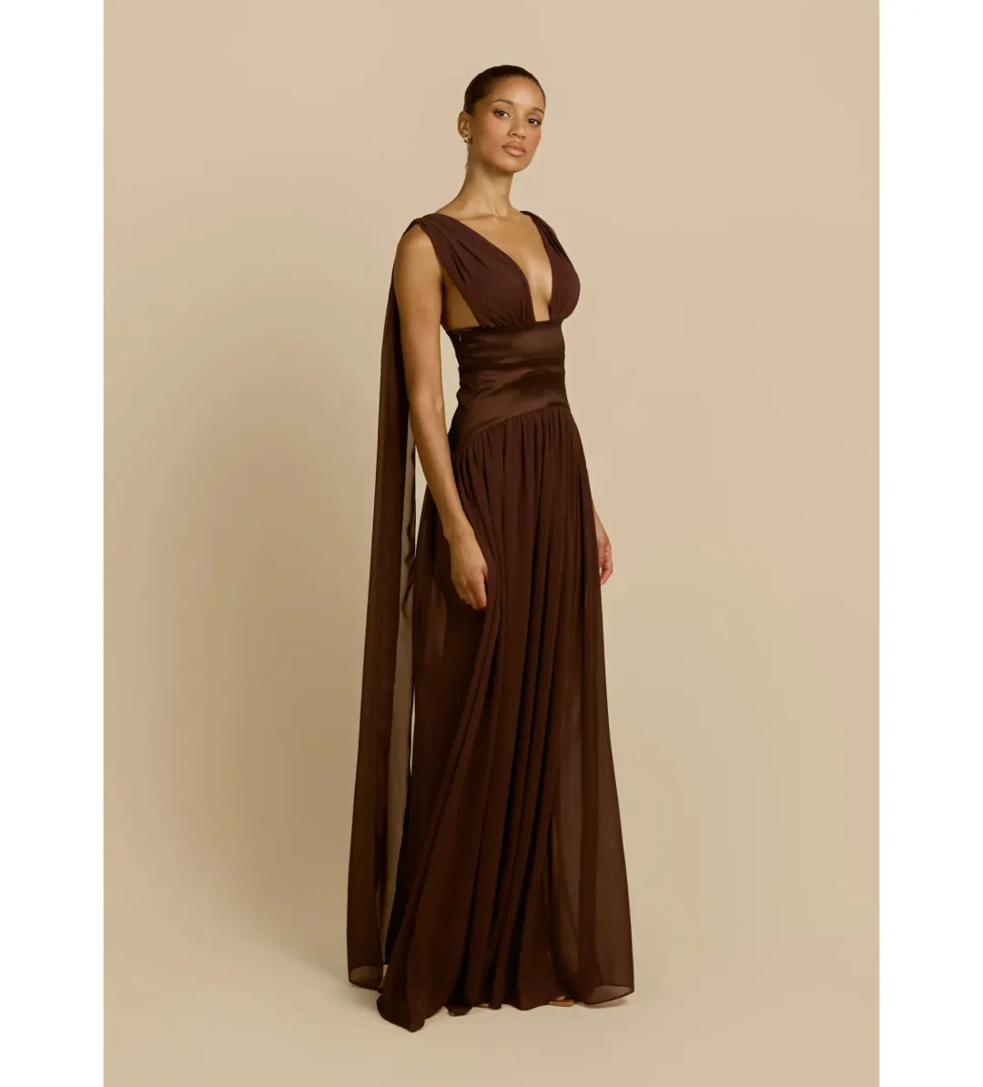 Arcina Ori Ramona Dress in Cacoa Size AU8 for rent on The Volte - main image