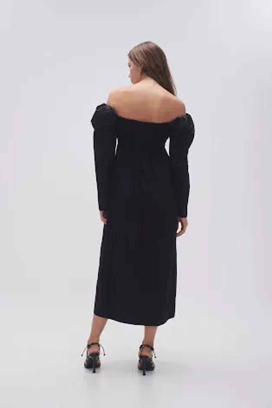 🖤 AJE Valentina Bow Midi Dress in Black – Size AU 8 - Evening Outfit 🖤 for rent on The Volte - main image