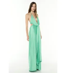 💚 Manning Cartell Evening Trance Slip Dress – Turquoise Green – Size AU 8 💚 for rent on The Volte - image 1