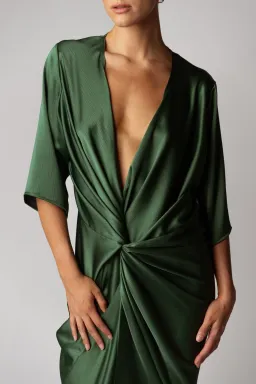 One Fell Swoop Alex Kimono Sleeve Maxi-Matilda Green Size 8 for rent on The Volte - image 6