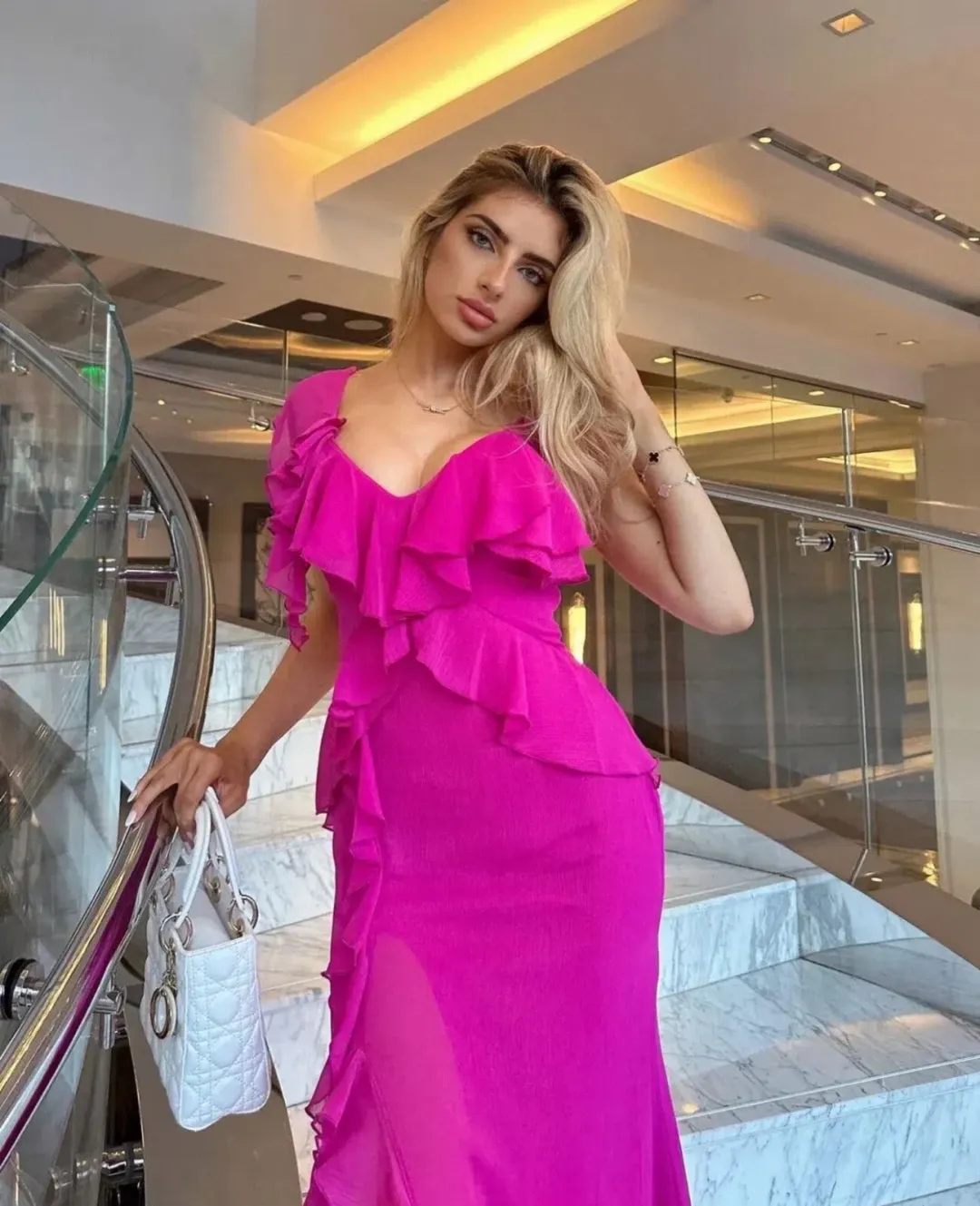 Zara Ruffle Maxi Dress for rent on The Volte - main image