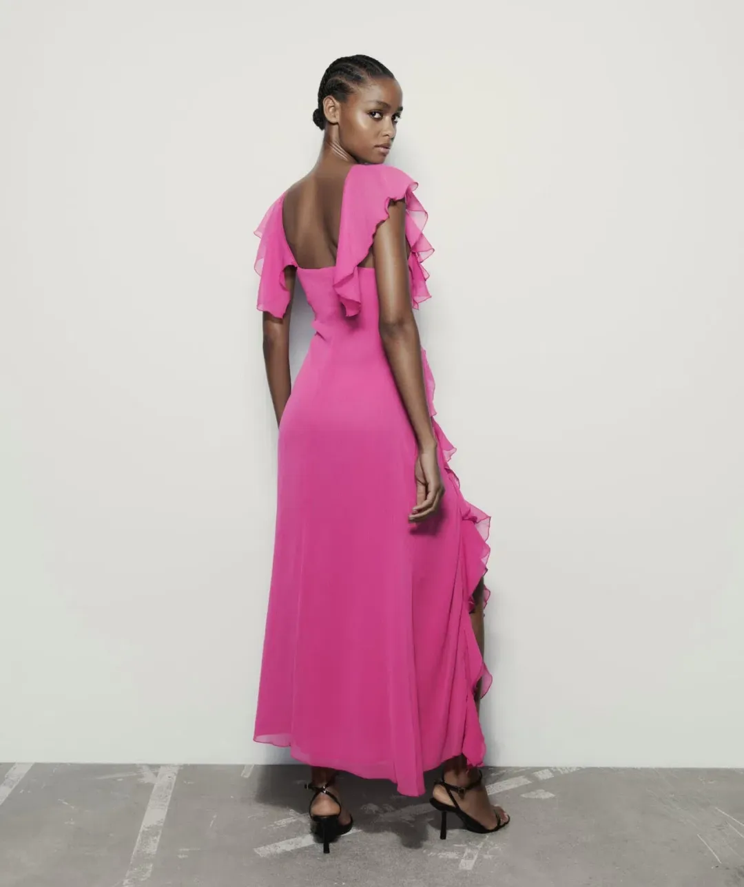Zara Ruffle Maxi Dress for rent on The Volte - main image