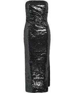 Rachel Gilbert Val Midi Dress Black Size 4 for rent on The Volte - image 2