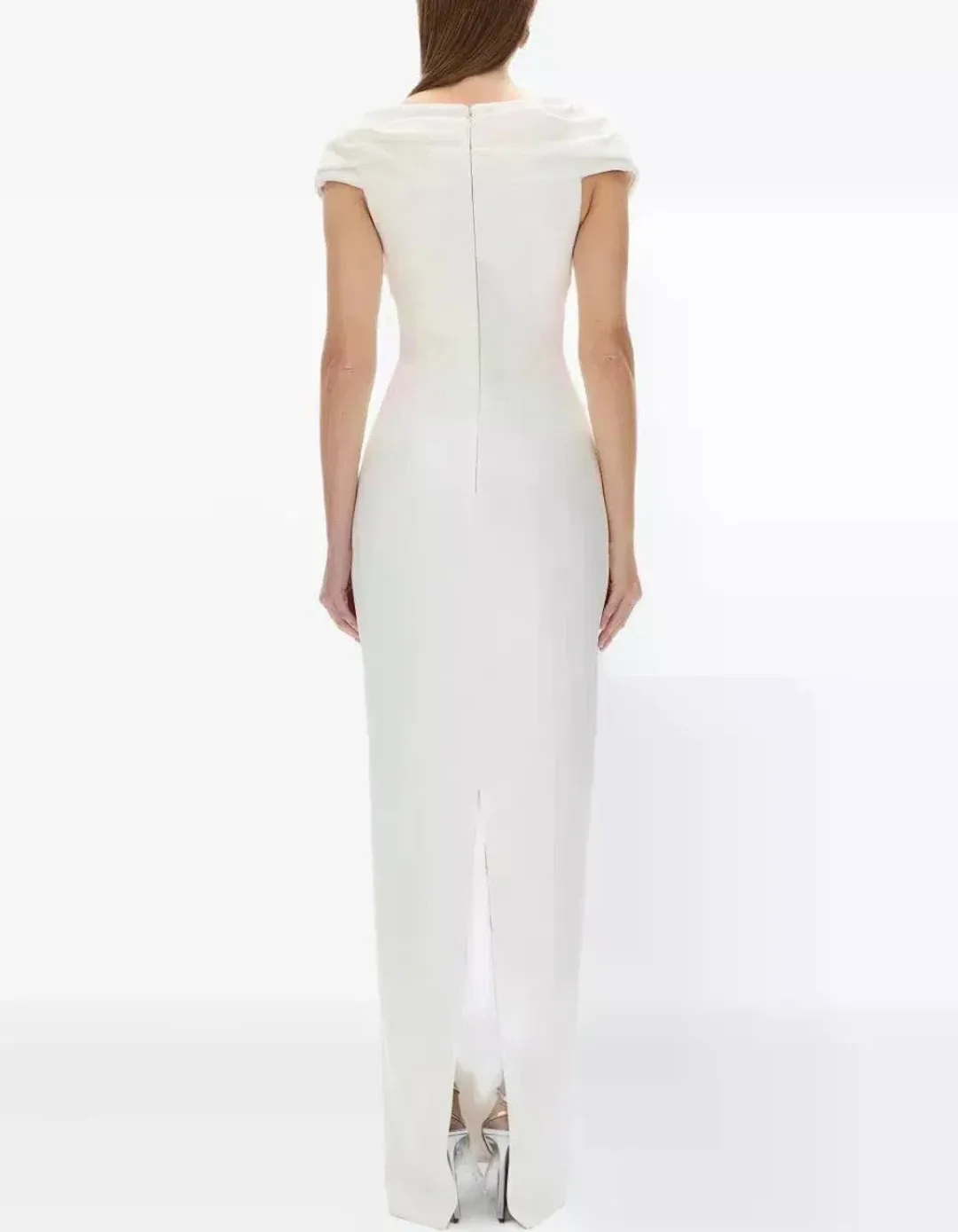 Rachel Gilbert Myra Maxi Gown White Size 8 for rent on The Volte - main image