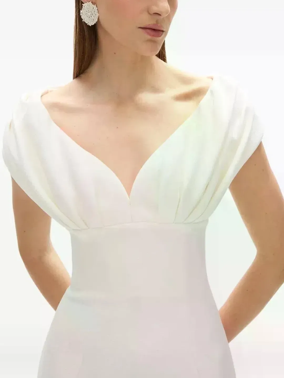 Rachel Gilbert Myra Maxi Gown White Size 8 for rent on The Volte - main image