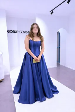 Francesca – Mikado Navy Formal Dress - Size 12 for rent on The Volte - image 2