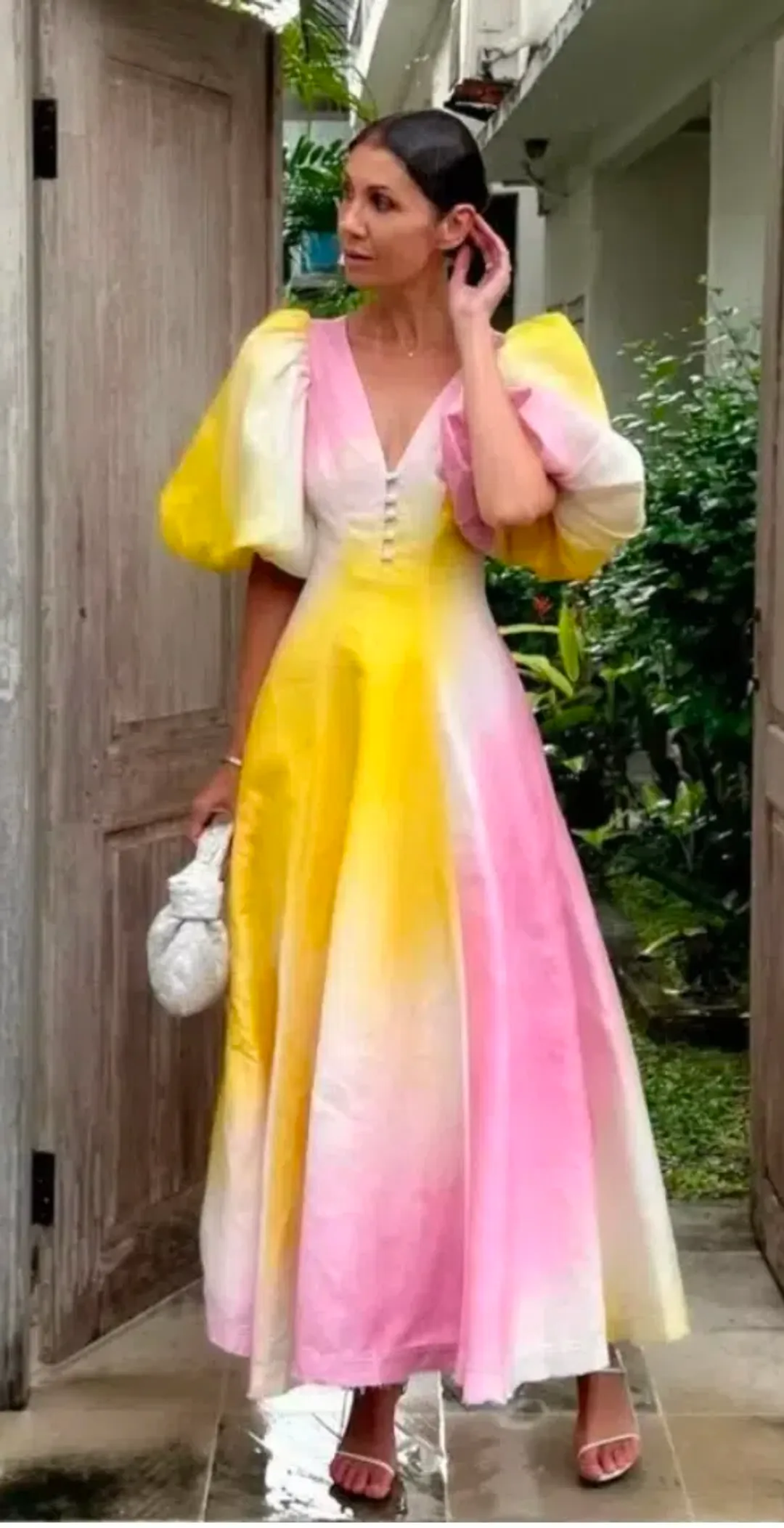 Cloud Burst Midi Dress Multi Size 14 for rent on The Volte - main image