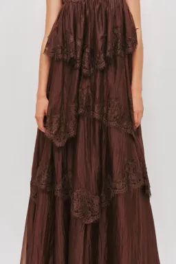 AJE OPHELIA LACE GOWN CHOCOLATE BROWN SIZE 8 AU for rent on The Volte - image 4