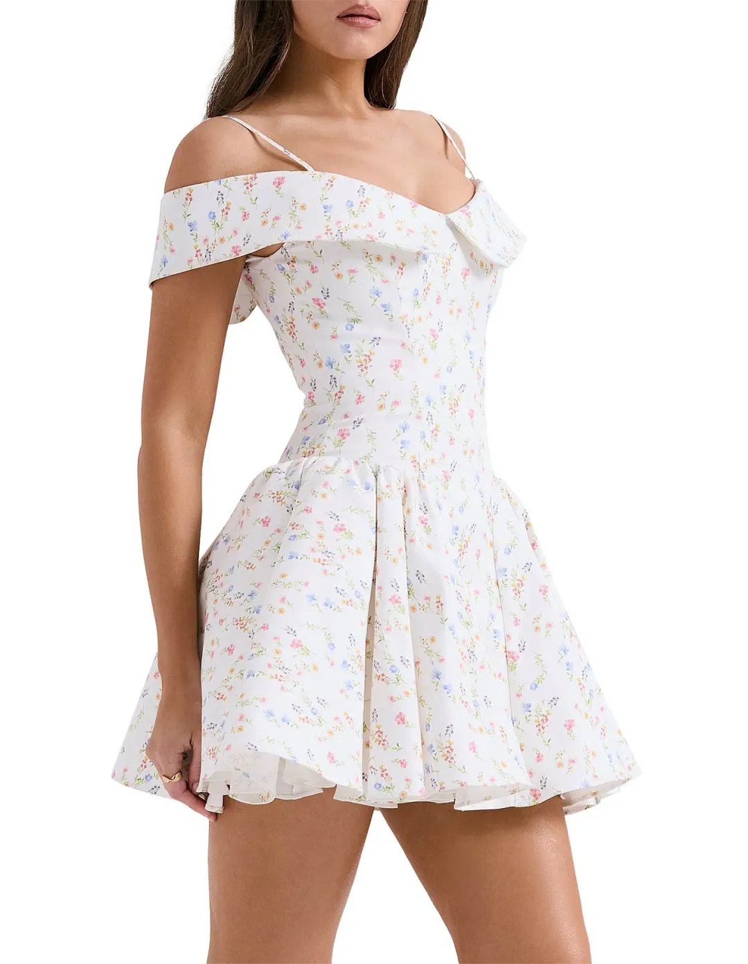 ELIDA PRINT CORSET MINI DRESS for rent on The Volte - main image