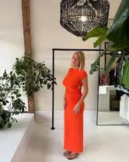 Bec &* Bridge - Solenne Twist Maxi Dress Persimmon size 6 for rent on The Volte - image 5