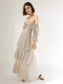 Sir The Label Camille Cut Out Floor Length Gown Cream | AU 10 for rent on The Volte - image 1
