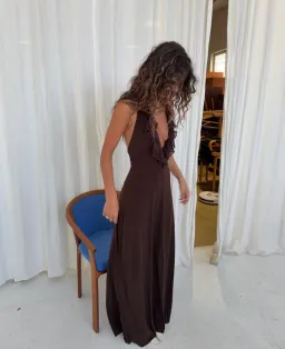 La Marie, VANESSA DRESS, Maxi, Brown, Size M/L  for rent on The Volte - image 3