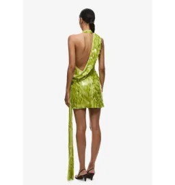 MISHA SAPPHIRE SEQUIN MINI DRESS IN APPLE GREEN SIZE MEDIUm for rent on The Volte - image 2