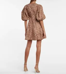 ZIMMERMANN CONCERT DAY MINI DRESS PINK ANIMAL PRINT SIZE O / AU 8 for rent on The Volte - image 2