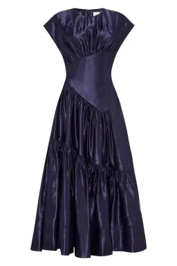 AJE SERENDIPITY REFLECTION MIDI IN NAVY SIZE 8 for rent on The Volte - image 3