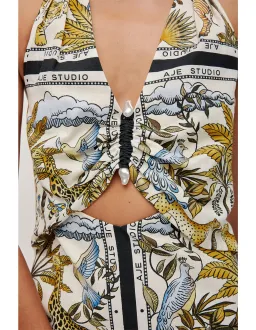 Aje Studio Rio Halter Maxi Dress Print Size 8 for rent on The Volte - image 3