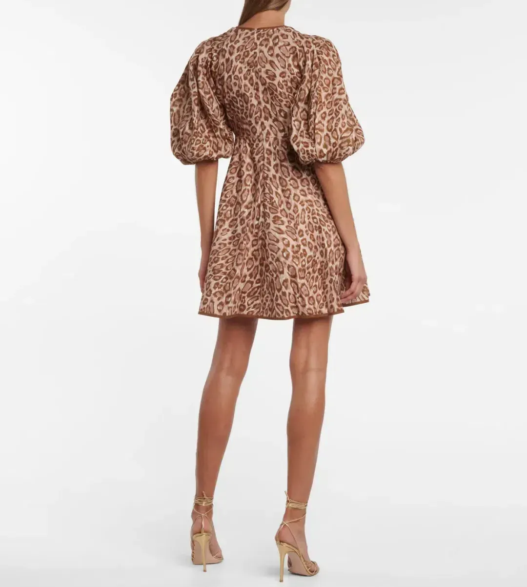 ZIMMERMANN CONCERT DAY MINI DRESS PINK ANIMAL PRINT SIZE O/AU 8 for rent on The Volte - main image