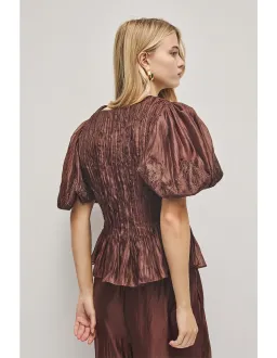 Aje Studio Ophelia Lace Top Brown Size 12 for rent on The Volte - image 4