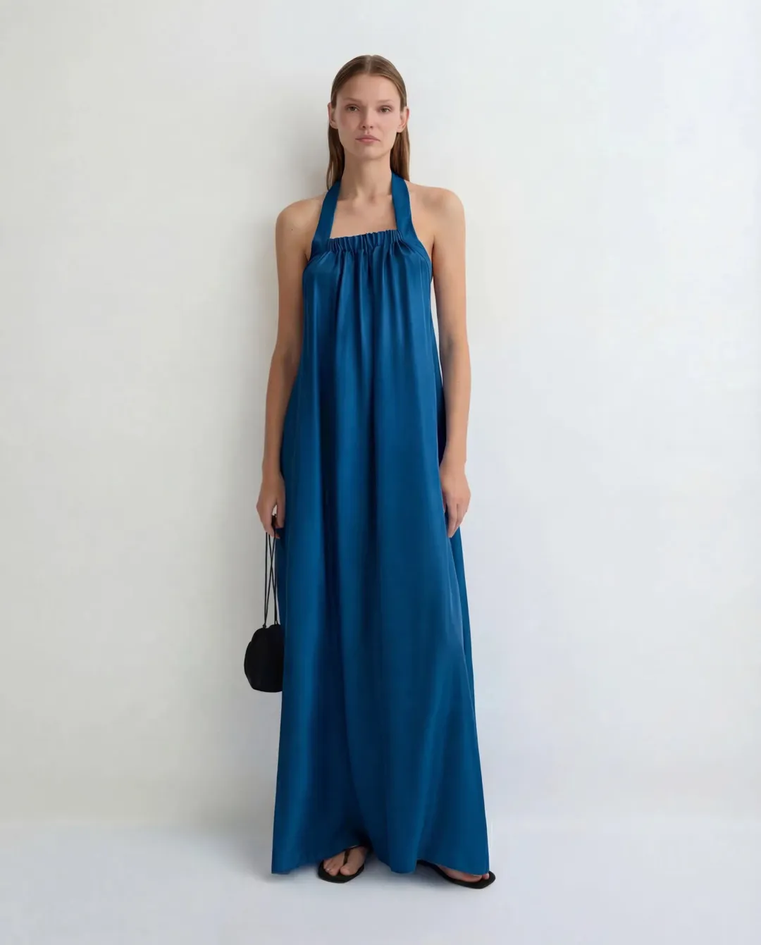 Bondi Born Marfa Silk Halter Maxi Dress Tropico Size 3 for rent on The Volte - main image