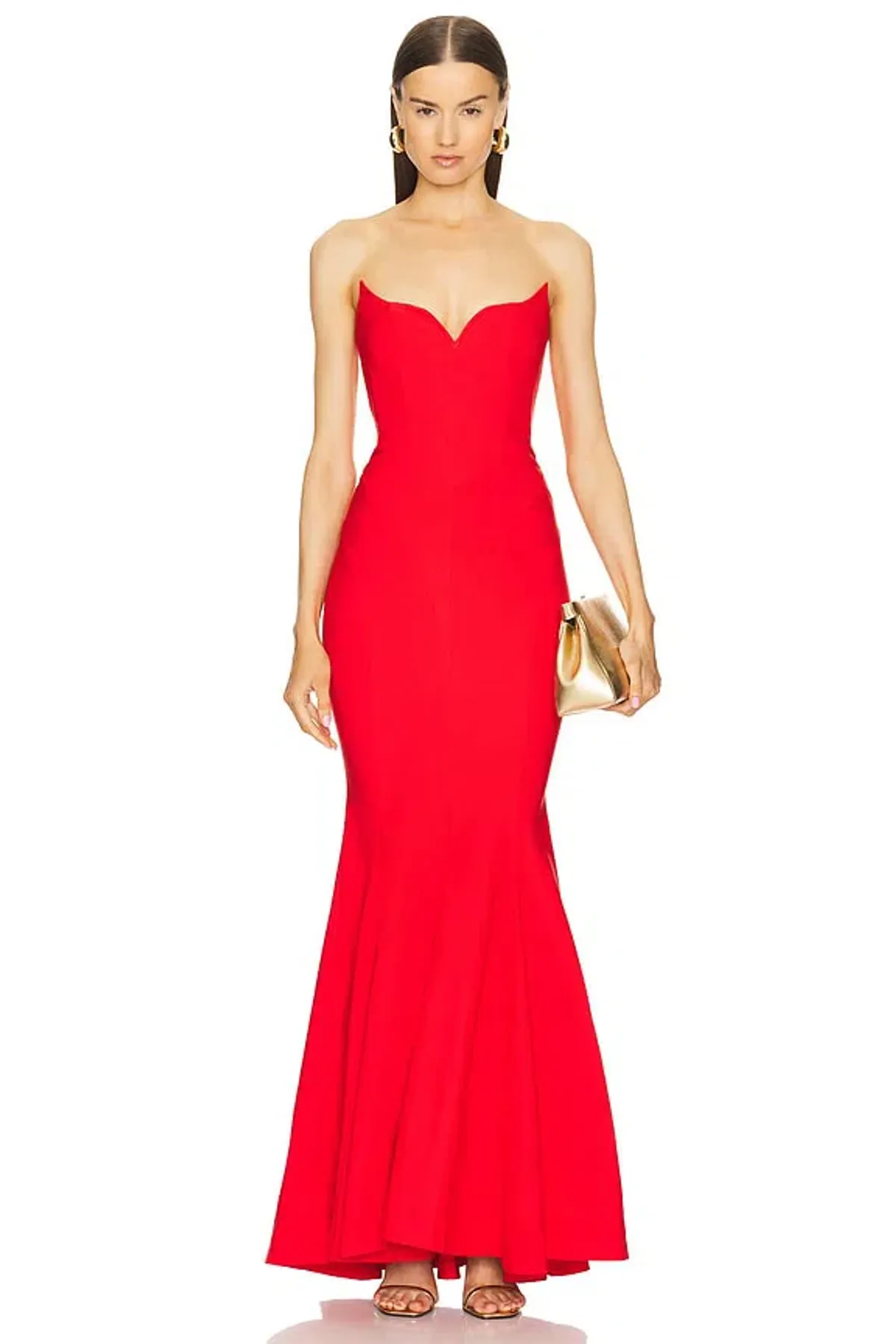 Michael Costello Billie Gown Red Size S/AU8 for rent on The Volte - main image